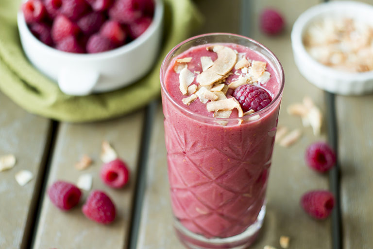 Raspberry Coconut Smoothie Oregon Raspberries And Blackberries 