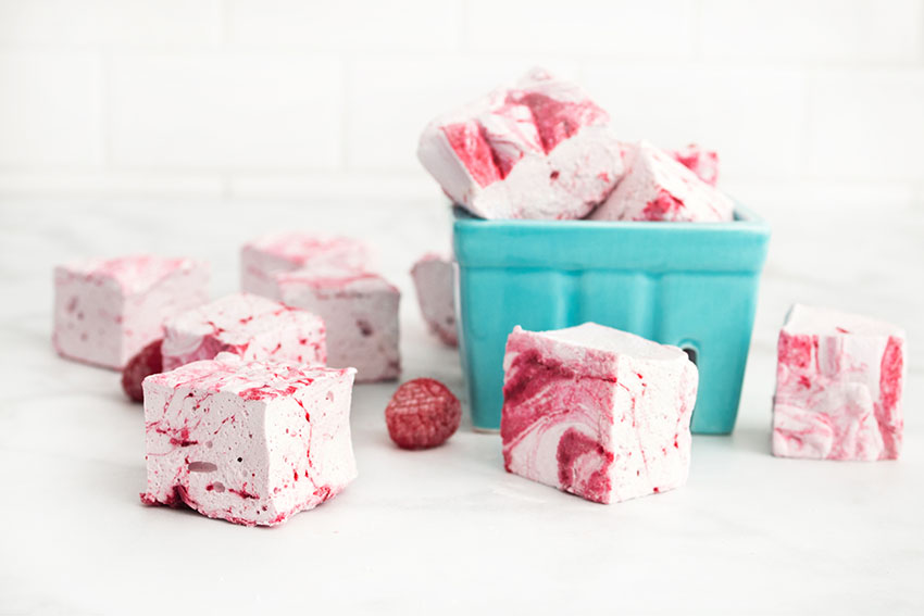 raspberry swirl marshmallows