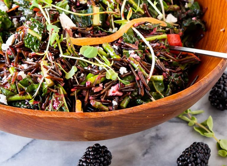 orbc kitchen paper blackberry wild rice salad