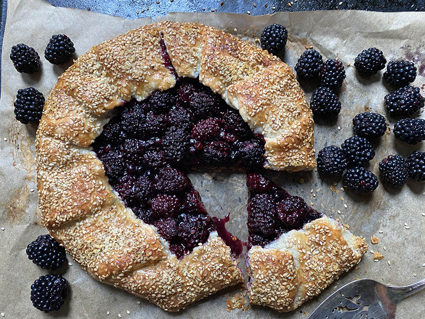 oregon-berries-heather arndt anderson blackberry galette with parmesan sesame pastry