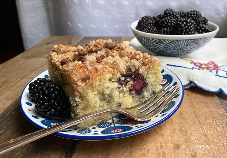 Blackberry Sour Cream Coffee Cake - Oregon Raspberries & Blackberries