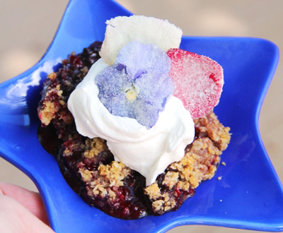 ORBC crafty staci blackberry crisp and lavender whipped cream