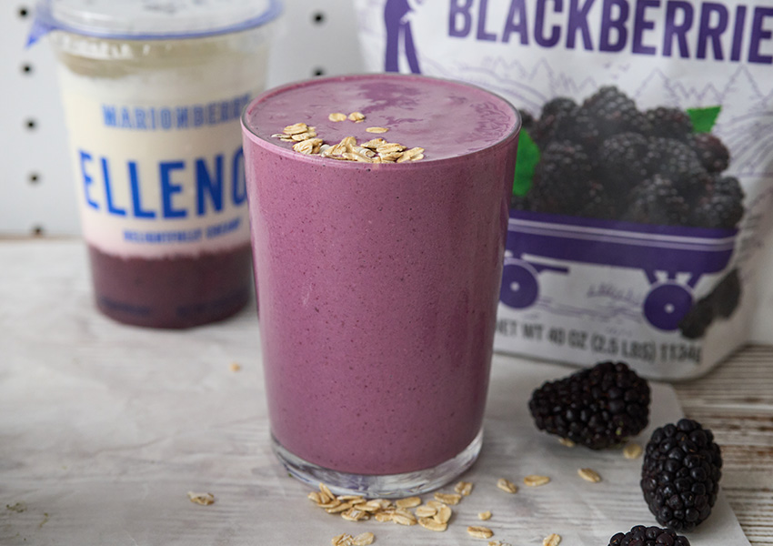 oregon berries homemade blackberry banana bread smoothie