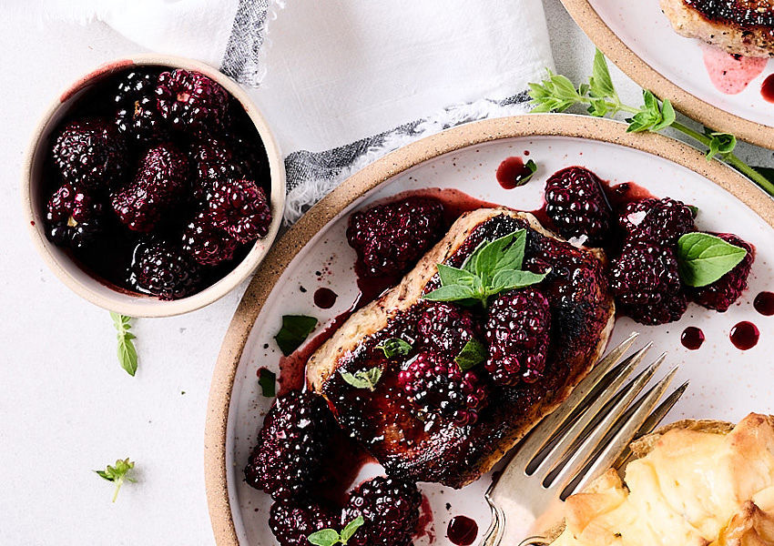 oregon berries urban foodie kitchen blackberry balsamic pork chops